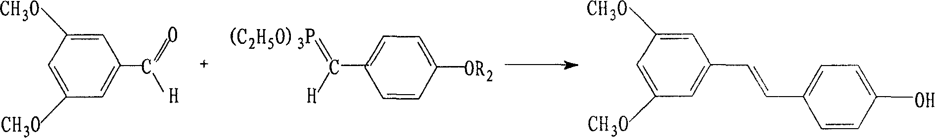 Synthetic method of pterostilbene