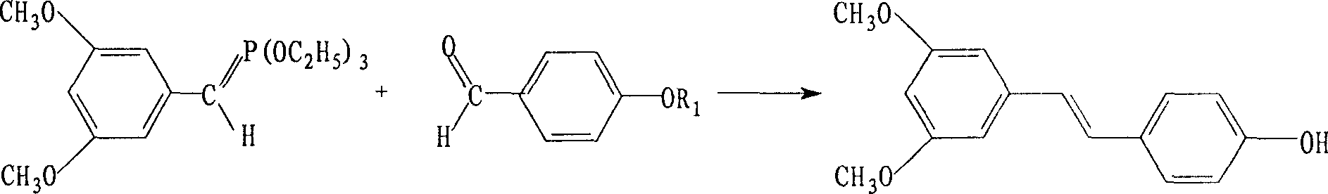 Synthetic method of pterostilbene