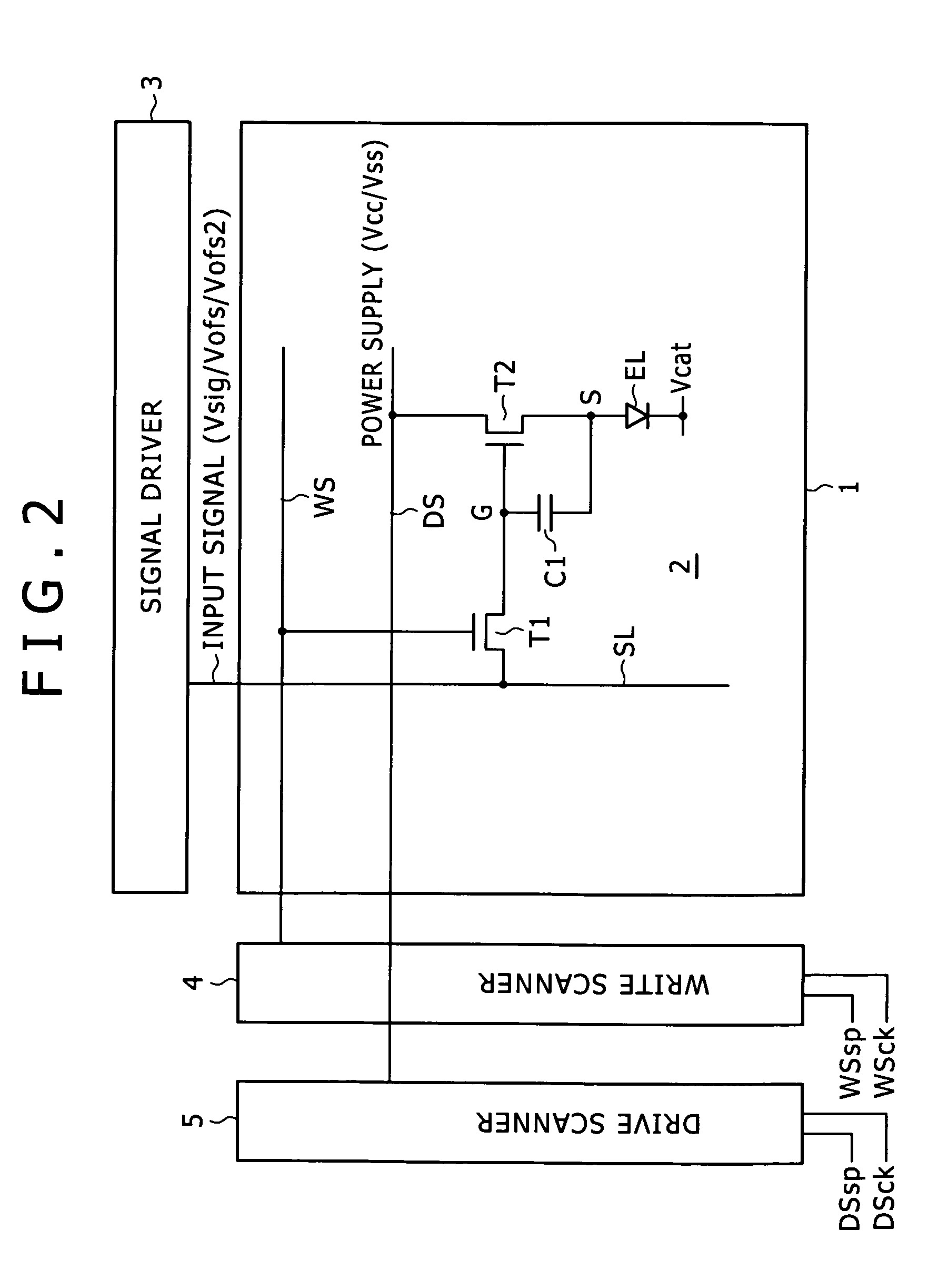 Display device, method for driving same, and electronic apparatus