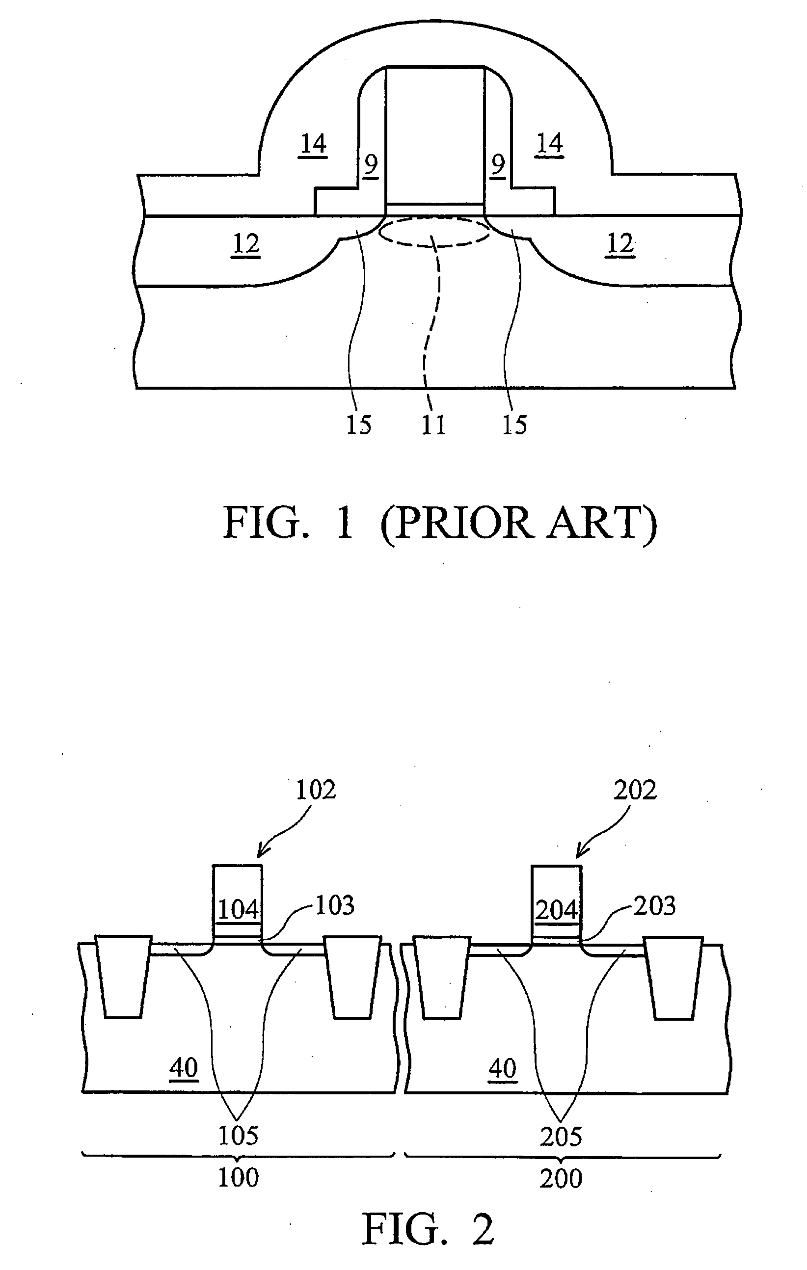 Method of forming a MOS device having a strained channel region