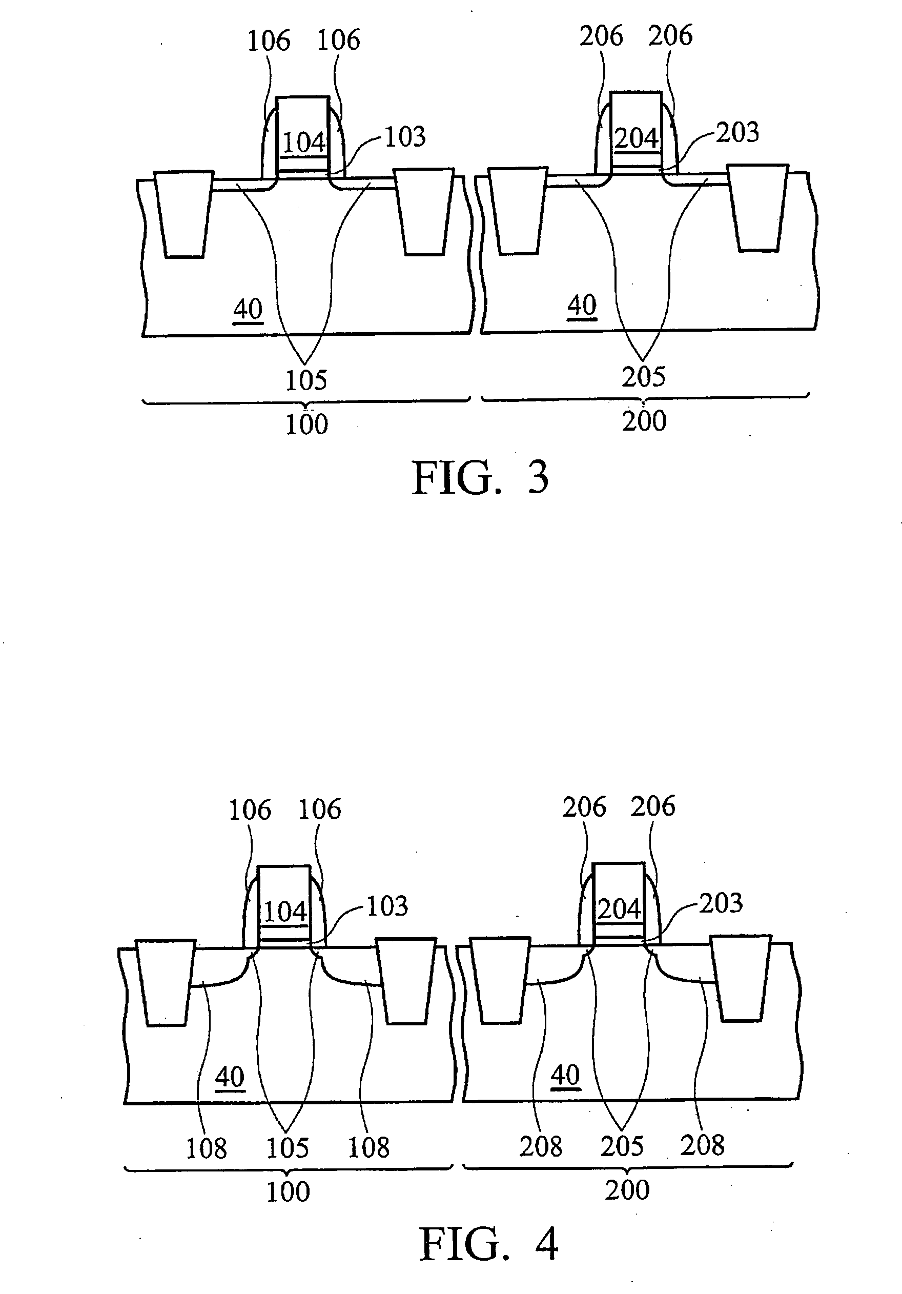 Method of forming a MOS device having a strained channel region