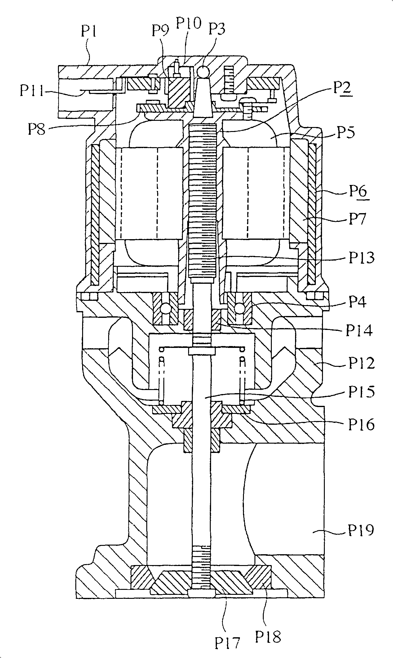 DC motor power-on device and valve device using the same