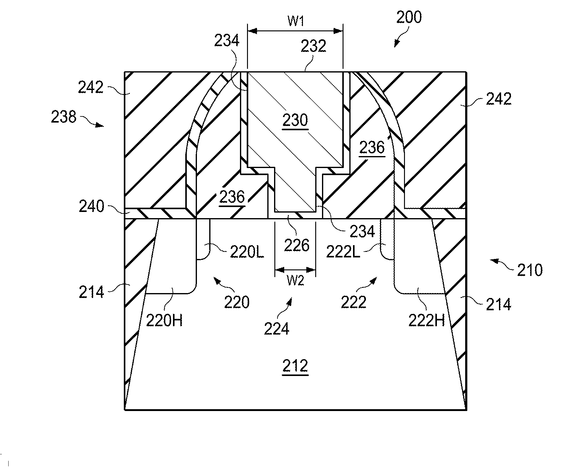 Metal-Gate MOS Transistor and Method of Forming the Transistor with Reduced Gate-to-Source and Gate-to-Drain Overlap Capacitance