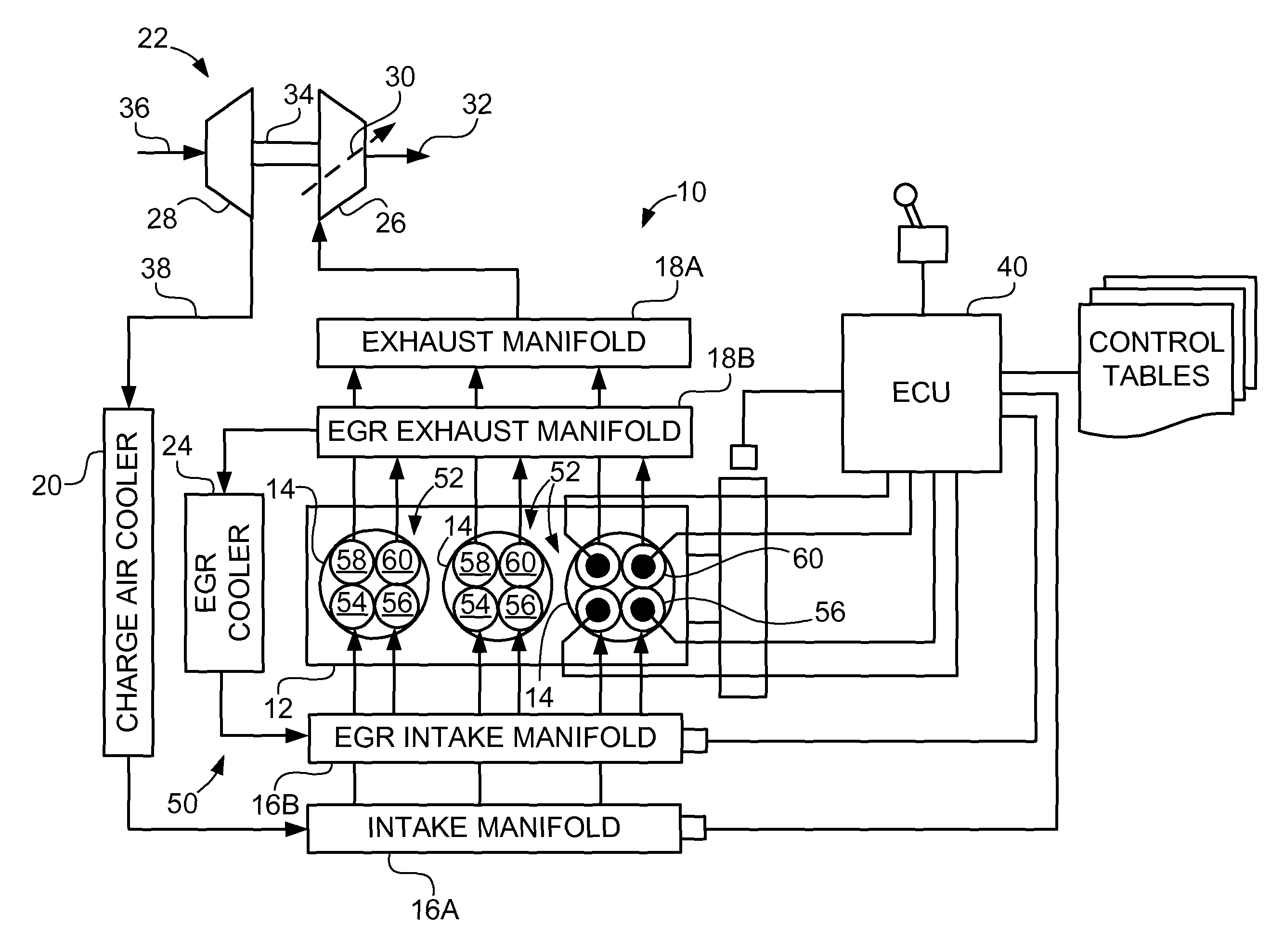 EGR system for an internal combustion engine