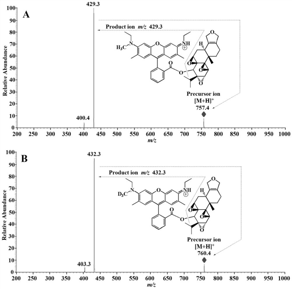 A detection and analysis method of trace triptolide in a biological sample