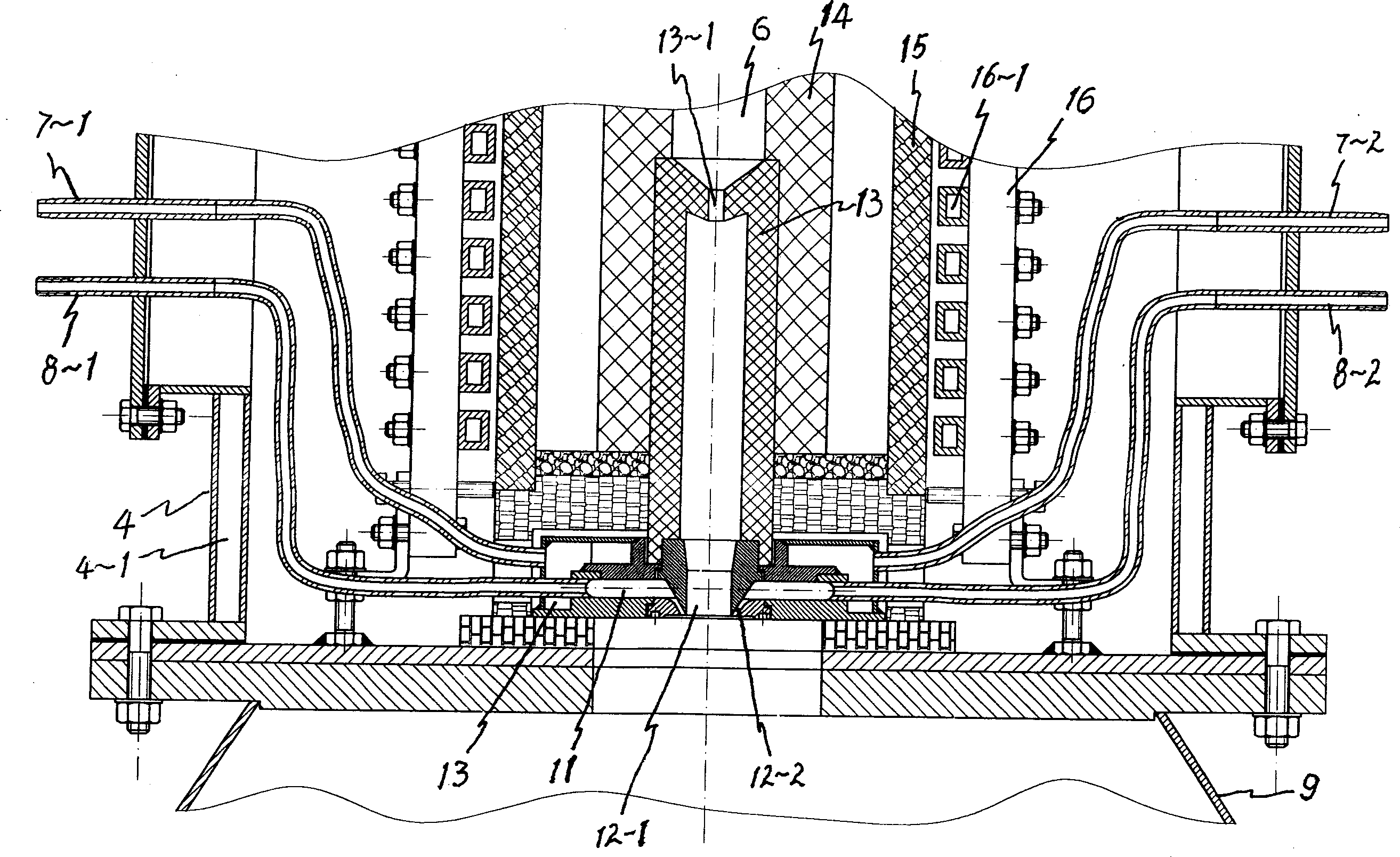 Atomizing formation apparatus for producing spherical casting WC powder