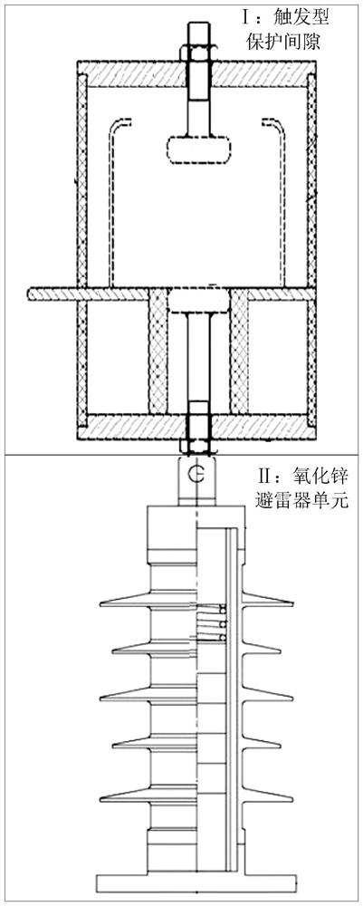 Intelligent combined protection assembly with external series trigger type overvoltage protection gap