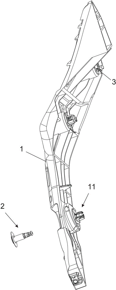 Assembly method of vehicle bumper support, support body and fixing pin