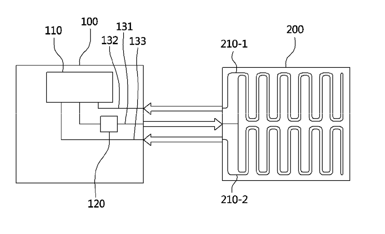 Apparatus for removing residual water in hot water mat using circulating pump