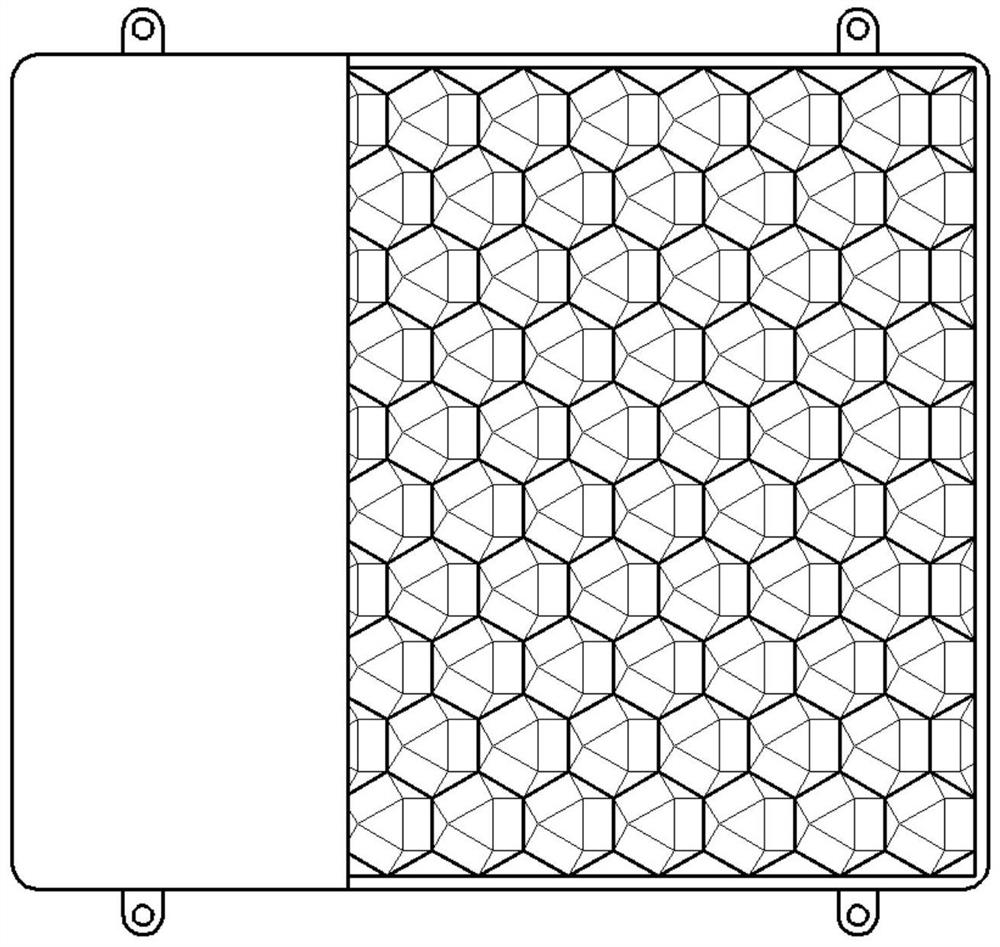 Honeycomb structure buffering and energy-absorbing device capable of resisting multidirectional impact