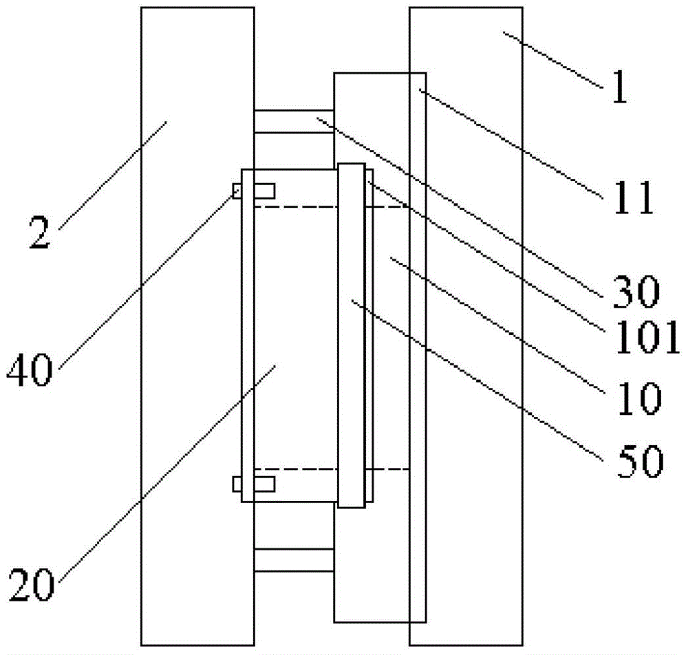 A device interface connection structure for OLED production inline system