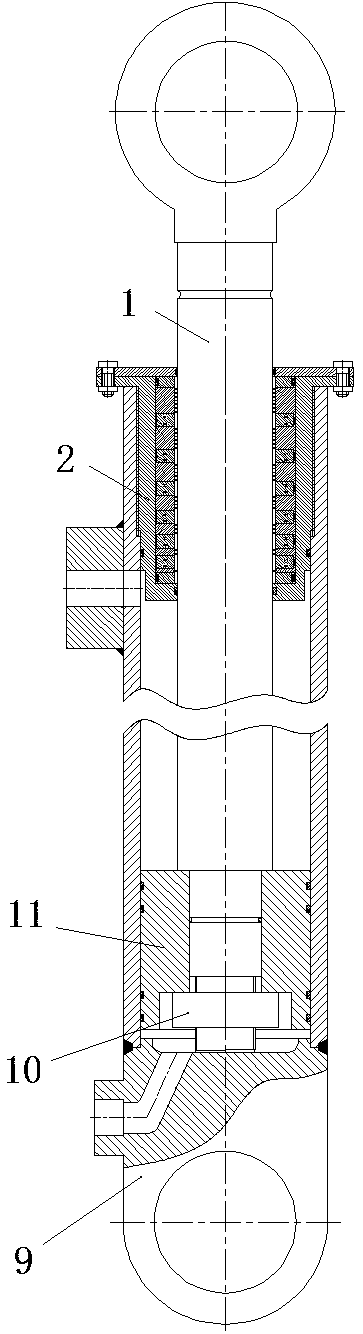 Variable-tooth and variable-gap type magnetic fluid reciprocating sealing structure for hydraulic cylinder