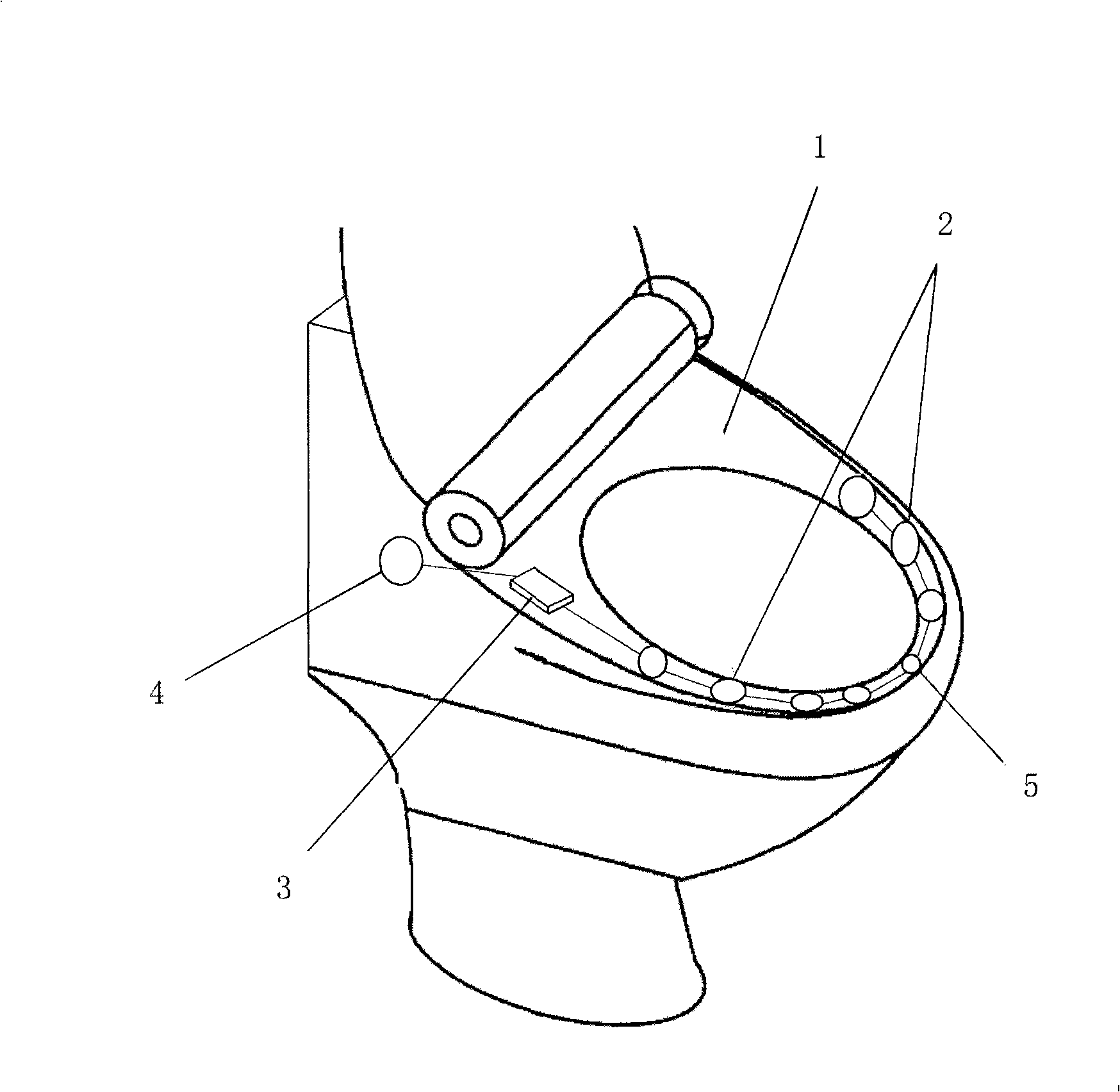 Induction type automatic flushing toilet