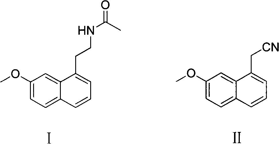 A kind of production method of hydrogenation preparation agomelatine