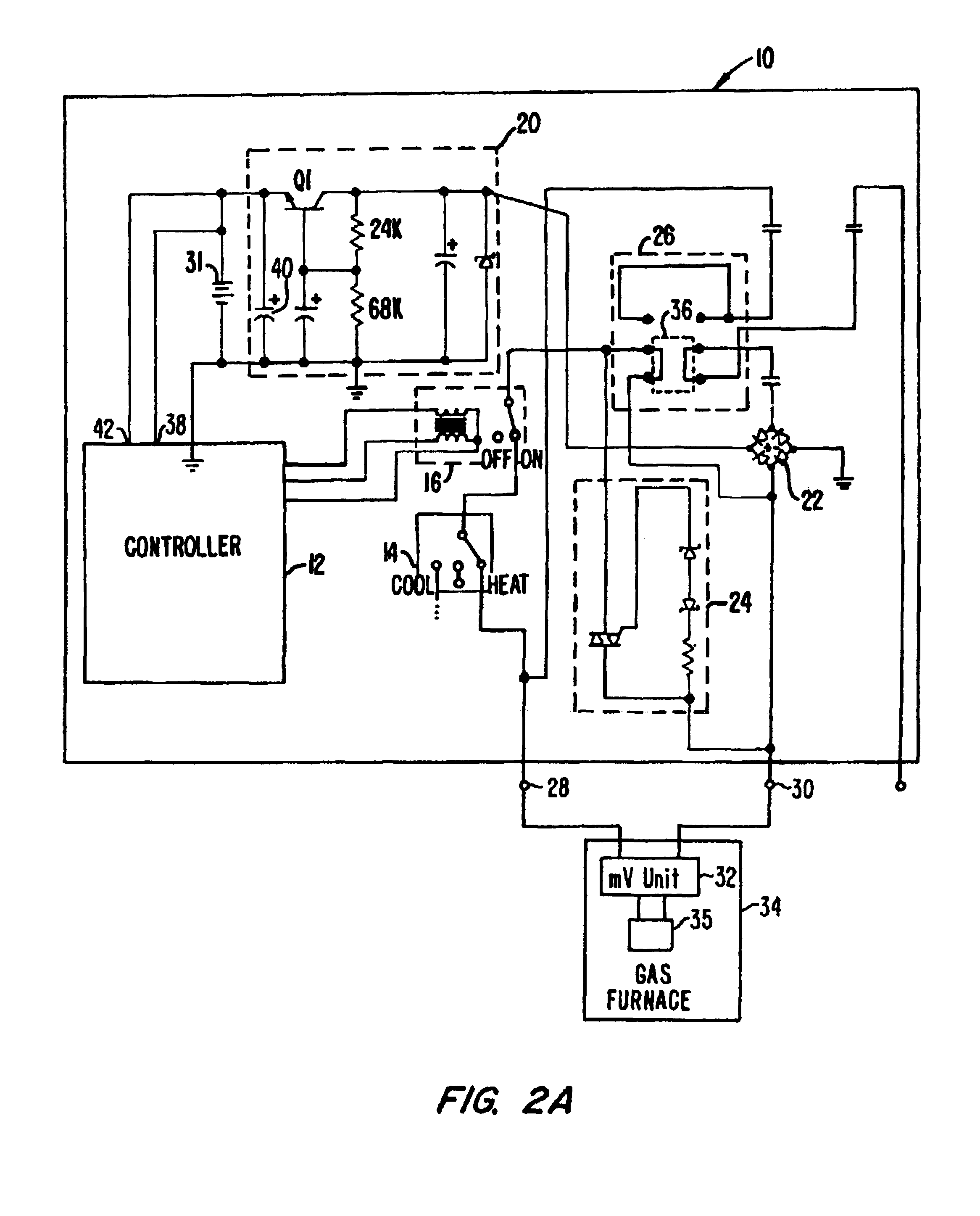Thermostat operable from various power sources