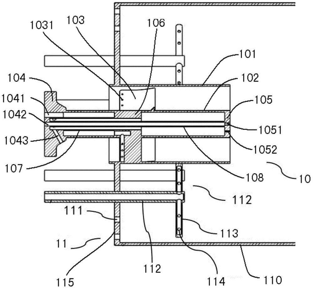 Distributed-flame combustion chamber head structure