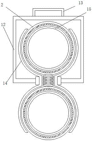 A device for deodorizing and dredging public pipelines that simulates the peristalsis of the human gastrointestinal tract