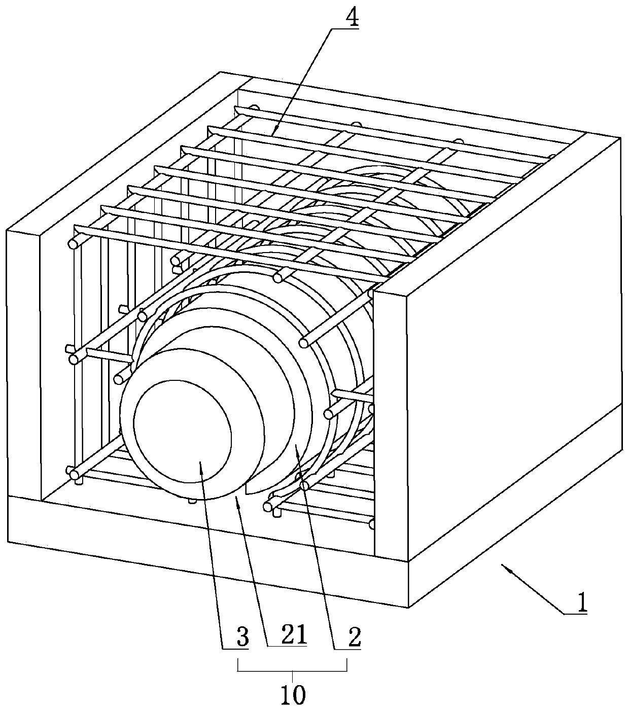 Gap type drainage ditch prefabrication and installation construction method based on core mold with air bag sleeved with PVC pipe