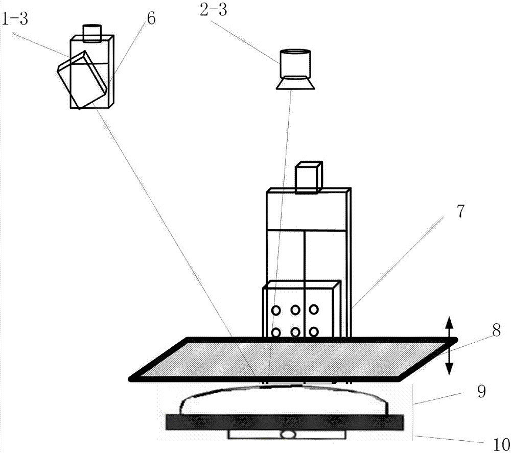 Composite measurement system and measurement method of laser line scanning and shadow Moire measurement