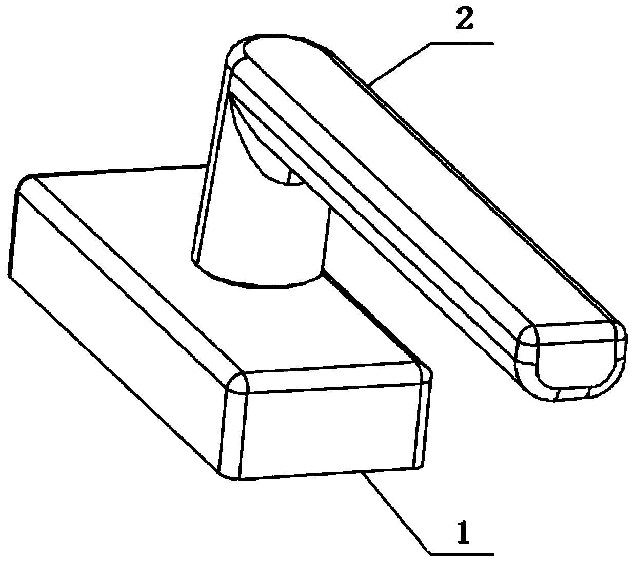 Large-stroke handle with sector gear