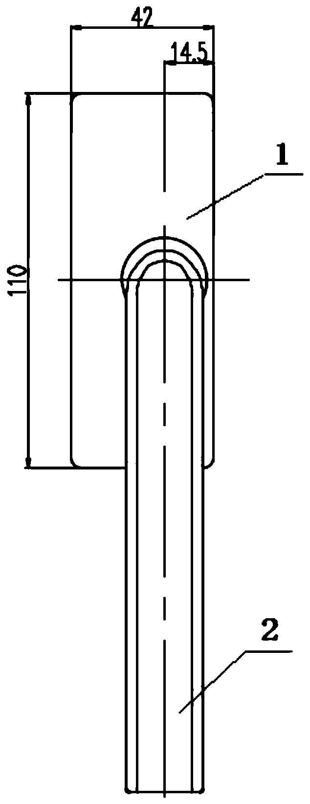 Large-stroke handle with sector gear