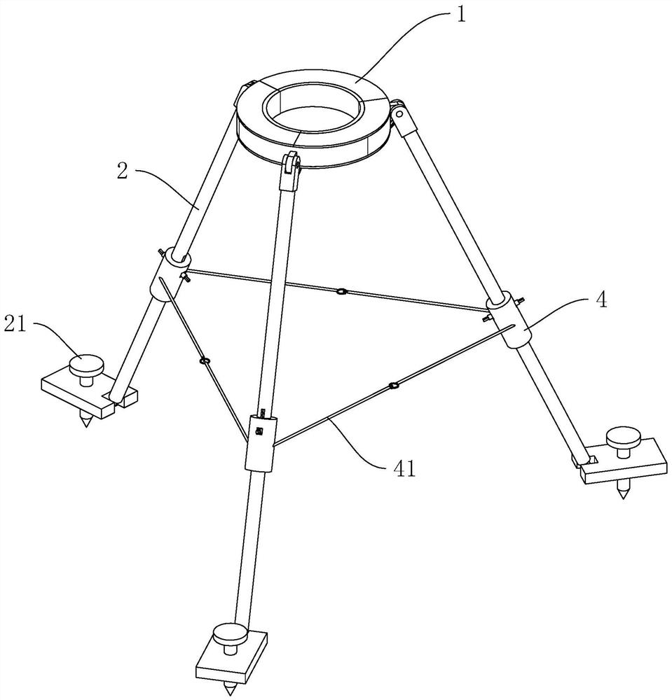 Supporting device for garden landscape tree planting