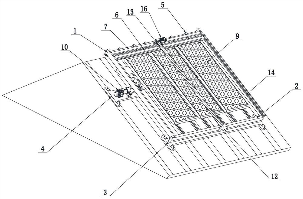Intelligent roof photovoltaic panel and mounting structure thereof