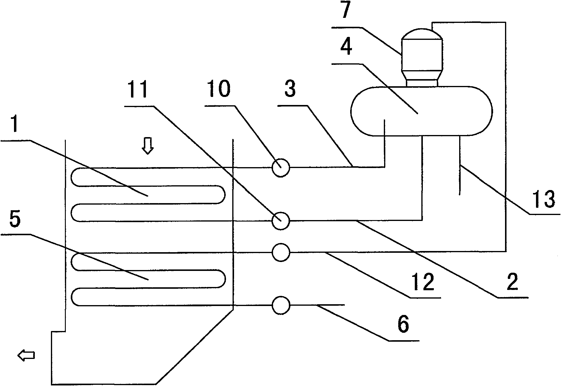 Double pressure dry-extinguishing coke waste heat boiler