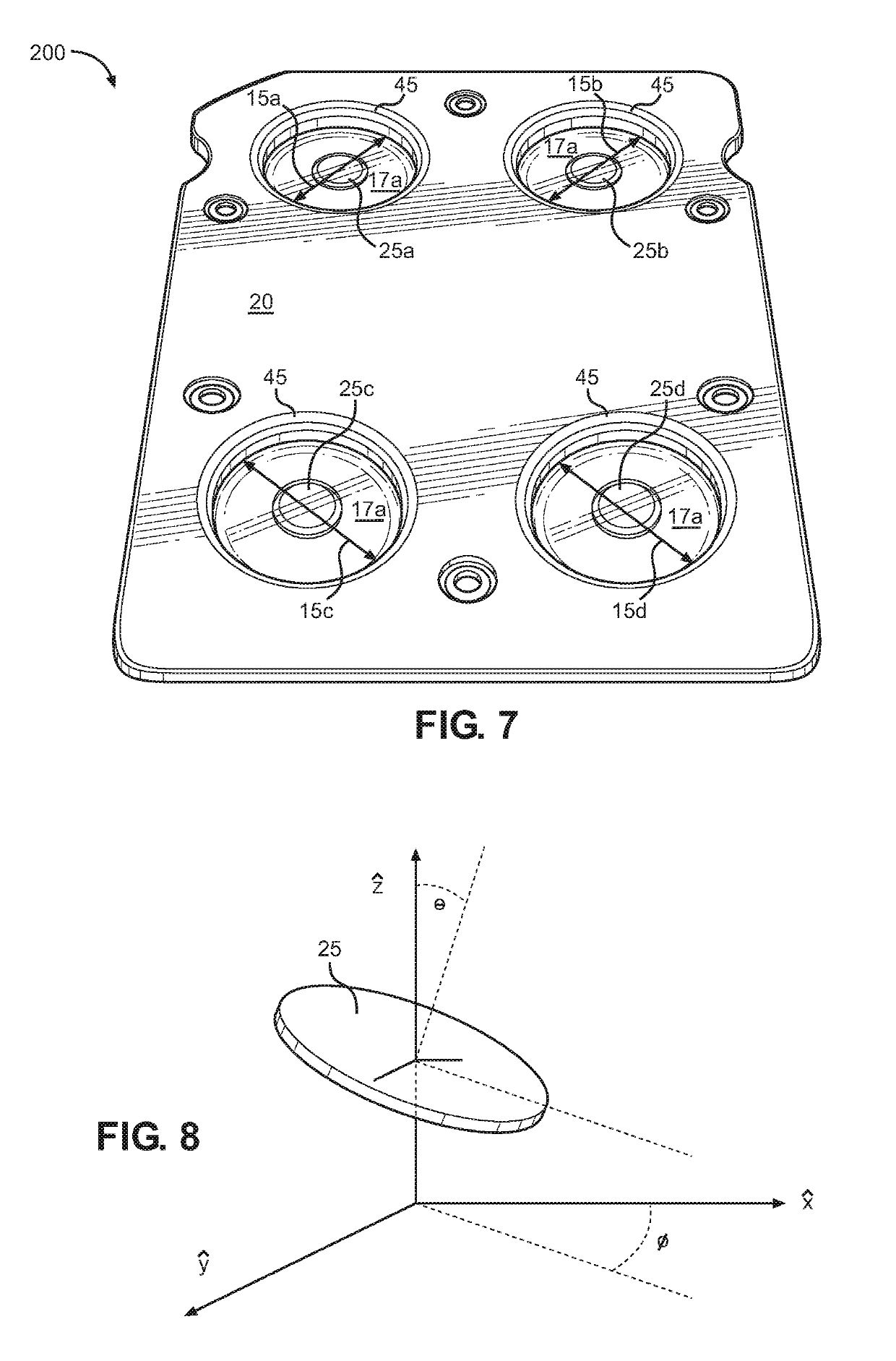 Suspension of a sample element with dimensional stability