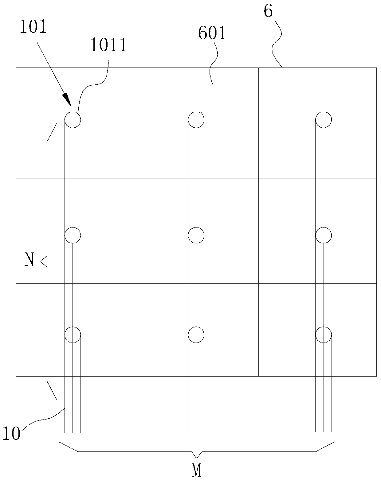 Online grid type itinerant detection system for gas components at SCR outlet