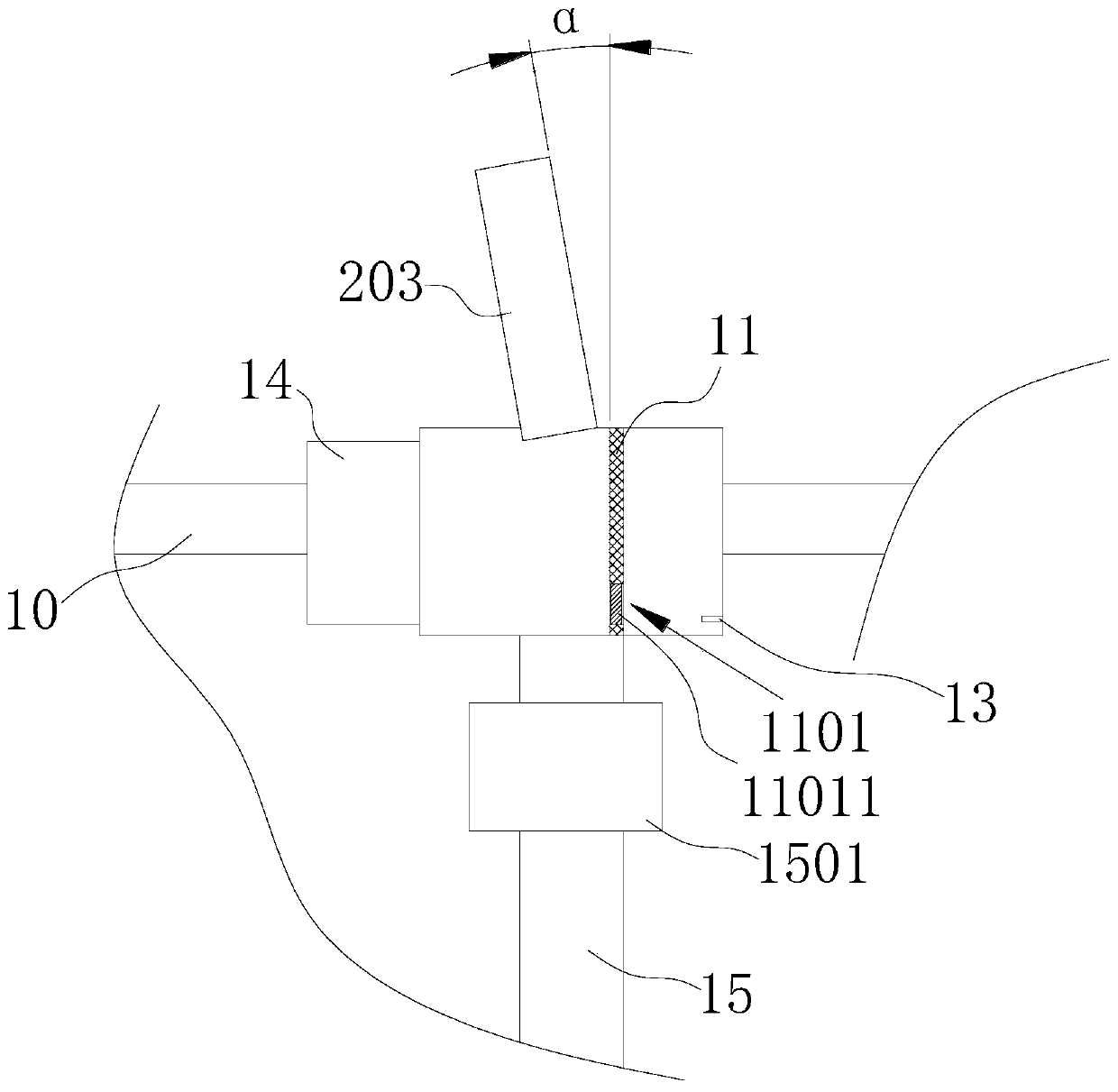 Online grid type itinerant detection system for gas components at SCR outlet