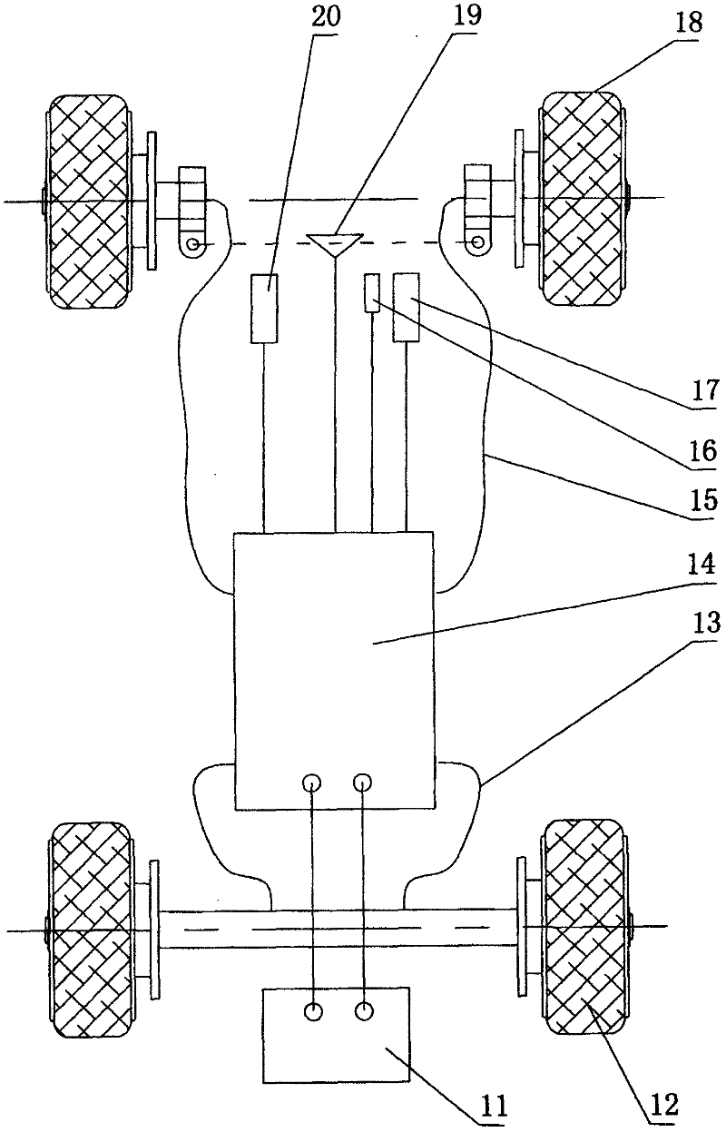 Electric automobile chassis of employing live axle hub motor as driving wheel