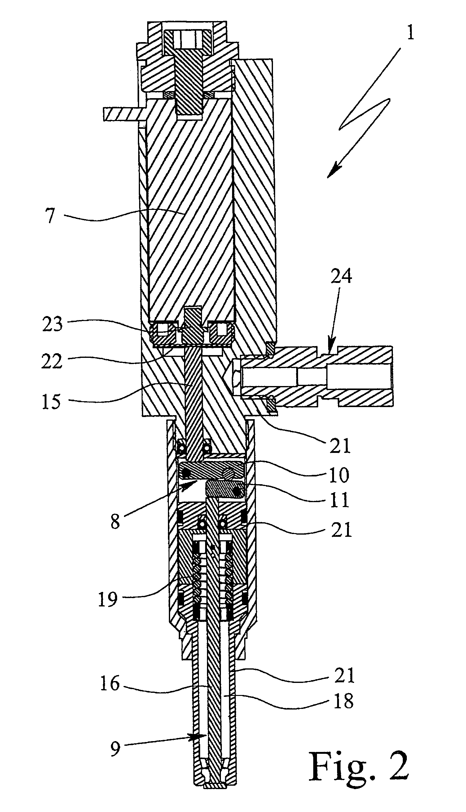 Valve device and method for injecting a gaseous fuel
