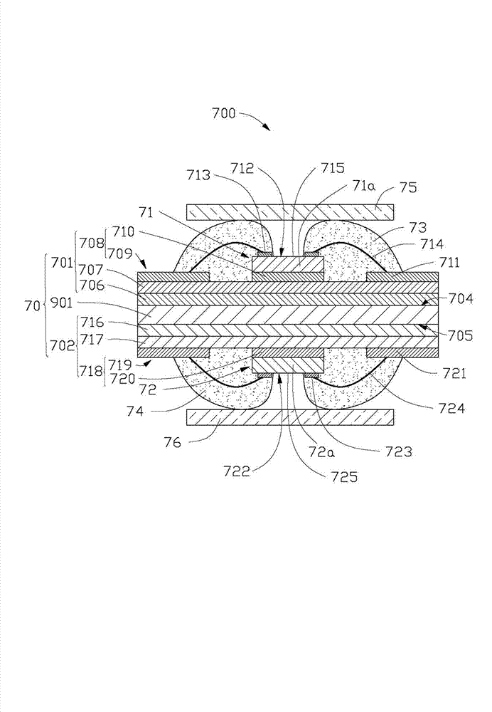 Double-sided circuit board structure