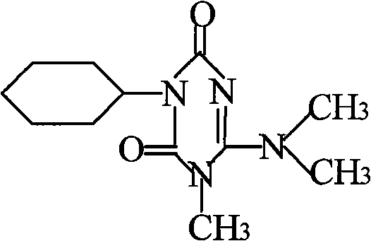 Hexazinone diuron weeding composition