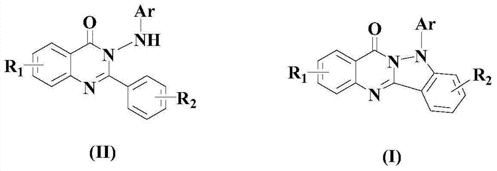 Method for synthesizing quinazolino indazole derivatives