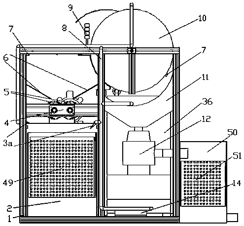 Device for efficiently and comprehensively treating take-away waste and using method thereof