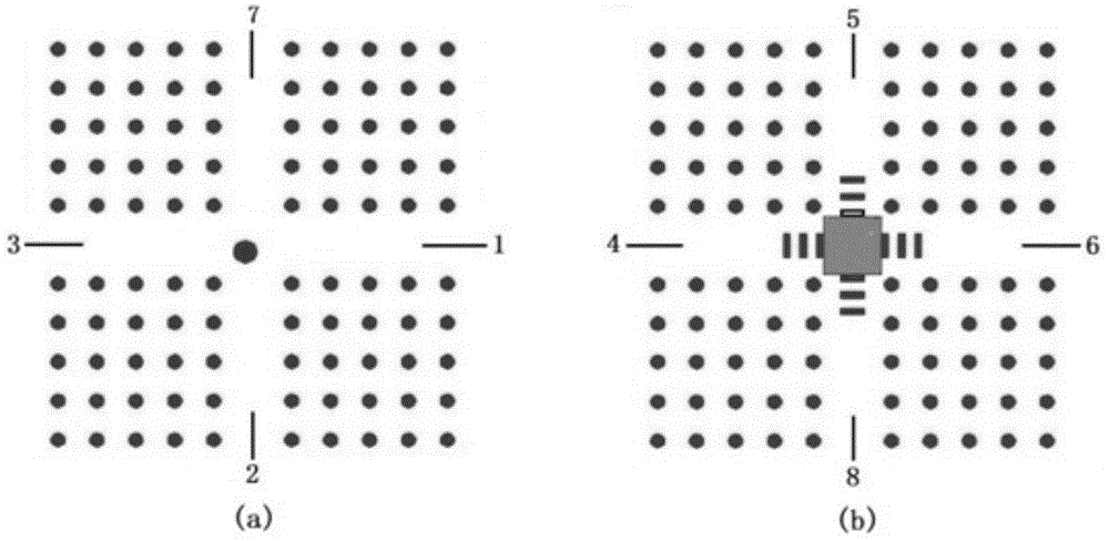 High-contrast photonic crystal or, nor and xor logic gate