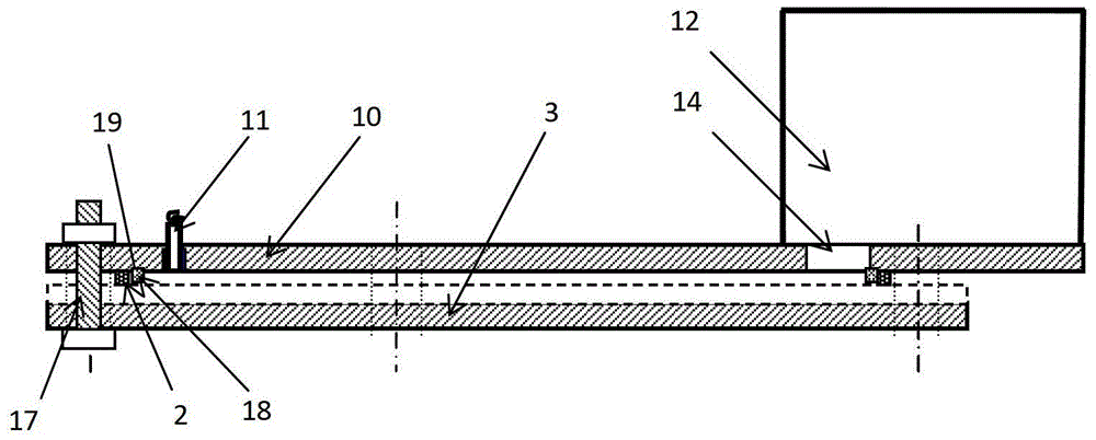 A metal stress corrosion test device in a crevice