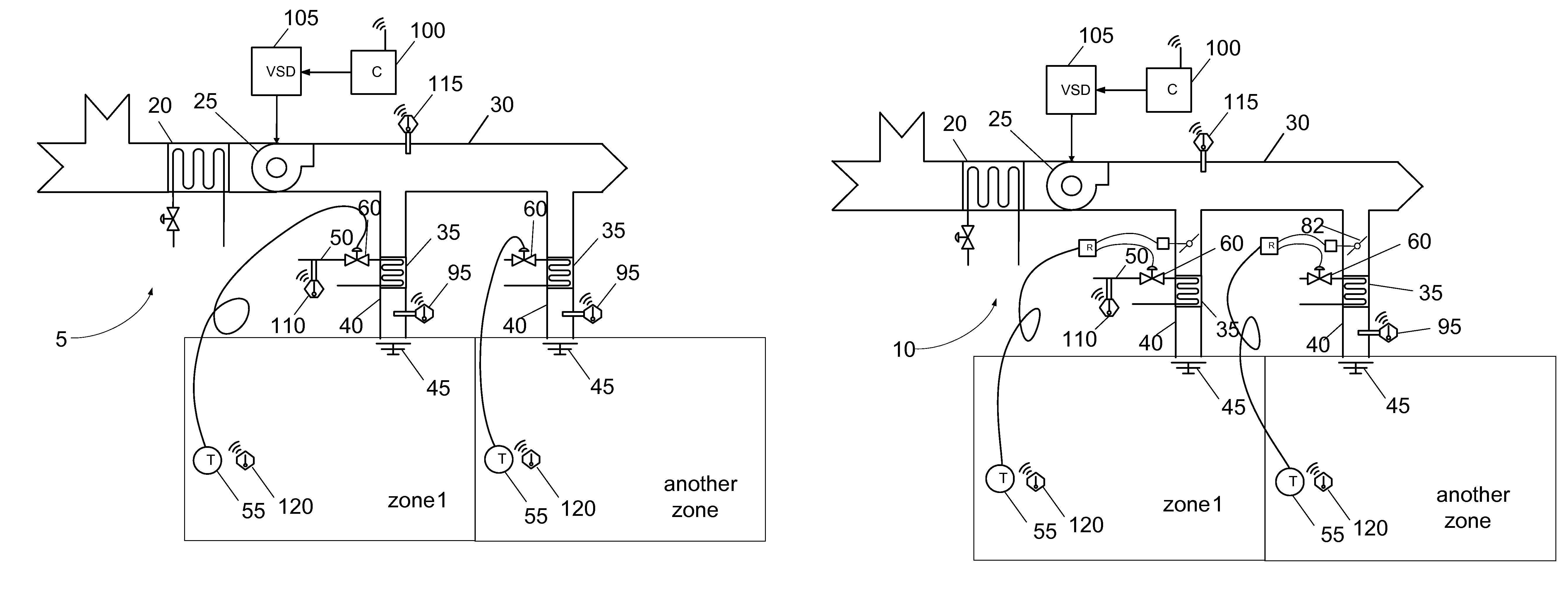 Method and apparatus for controlling fans in heating, ventilating, and air-conditioning systems