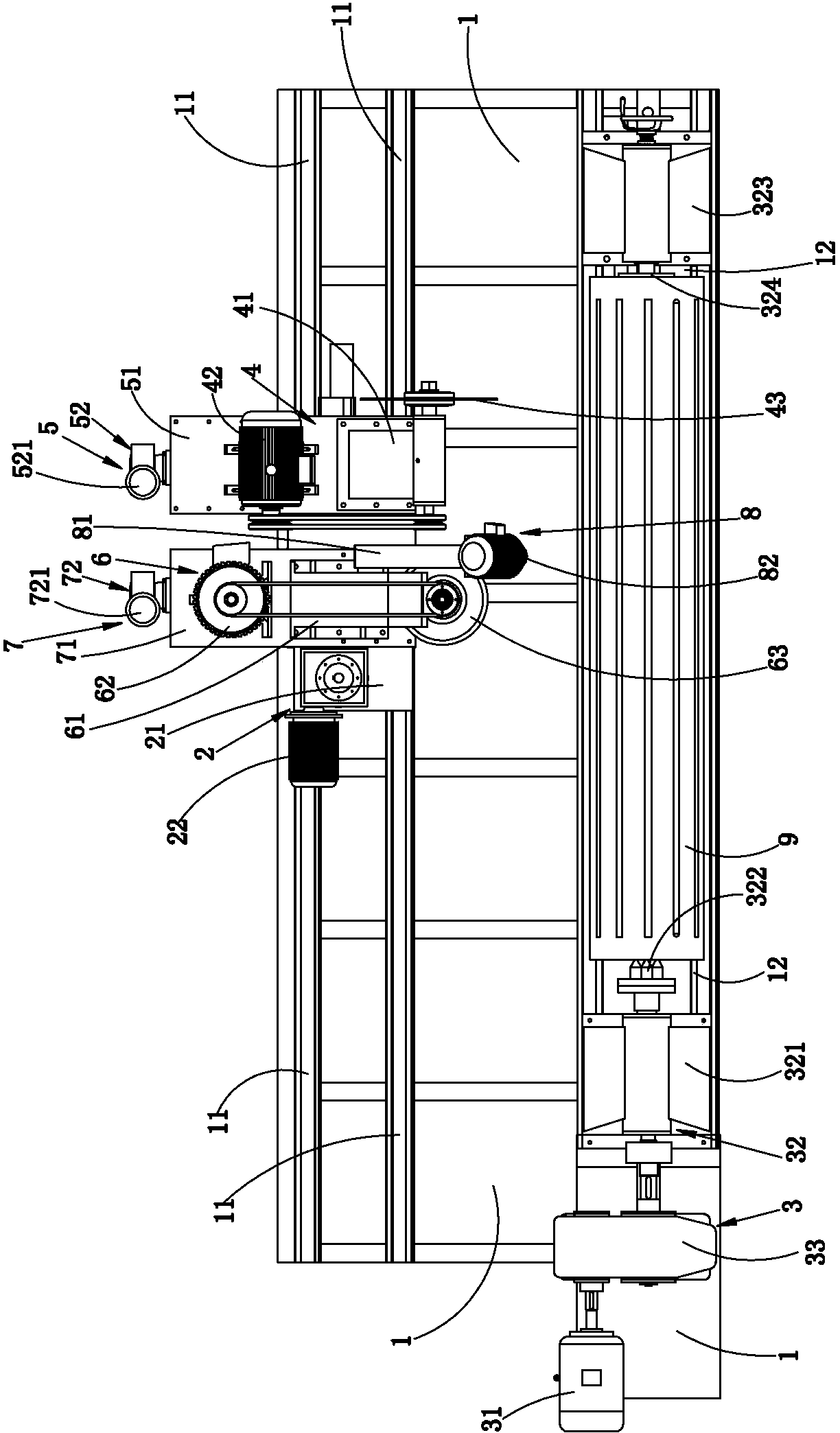 Automatic marble pillar machining device and machining method thereof
