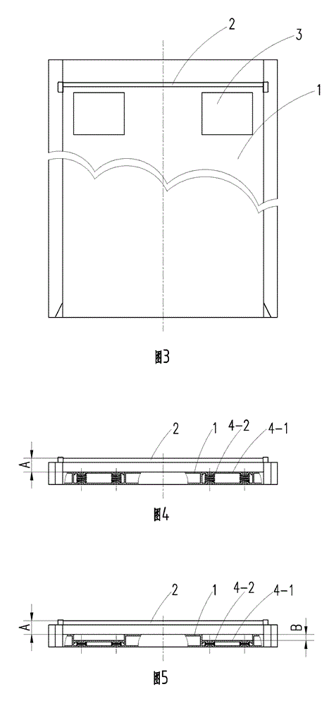 Car carrying board with lifting car stop device
