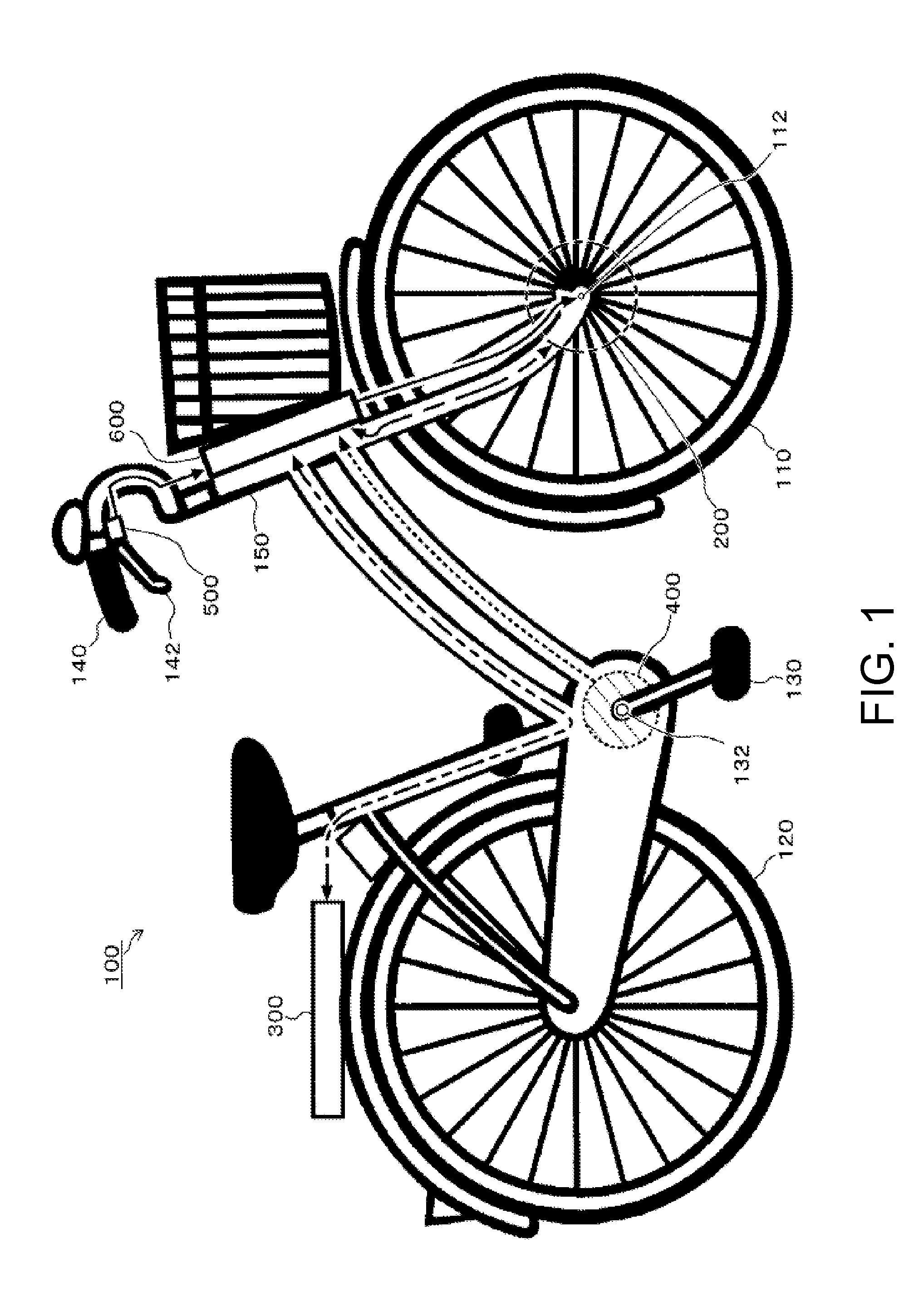 Regenerative brake device and motor-assisted vehicle provided with the same