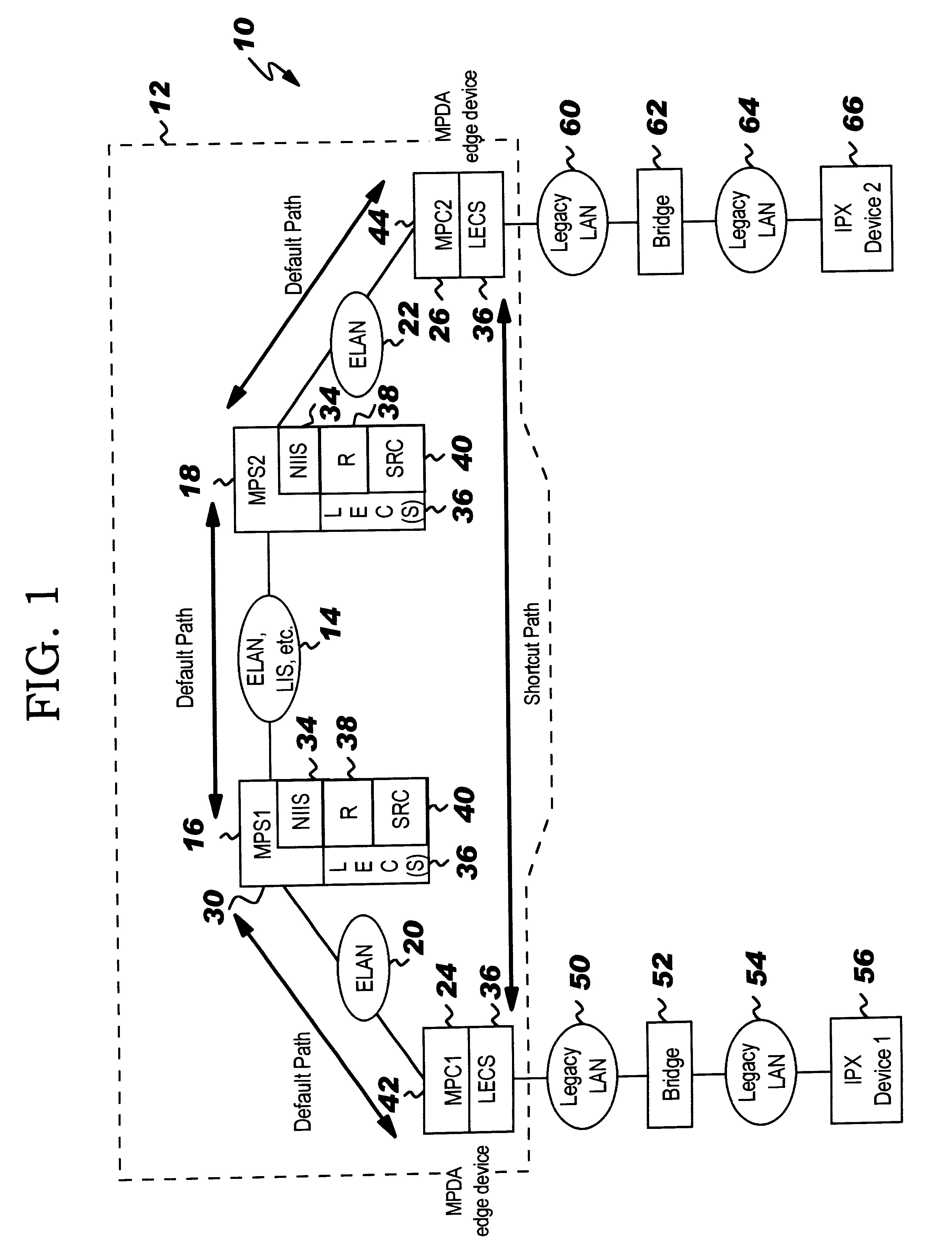Method and system within a computer network for maintaining source-route information at a router bypassed by shortcut communication