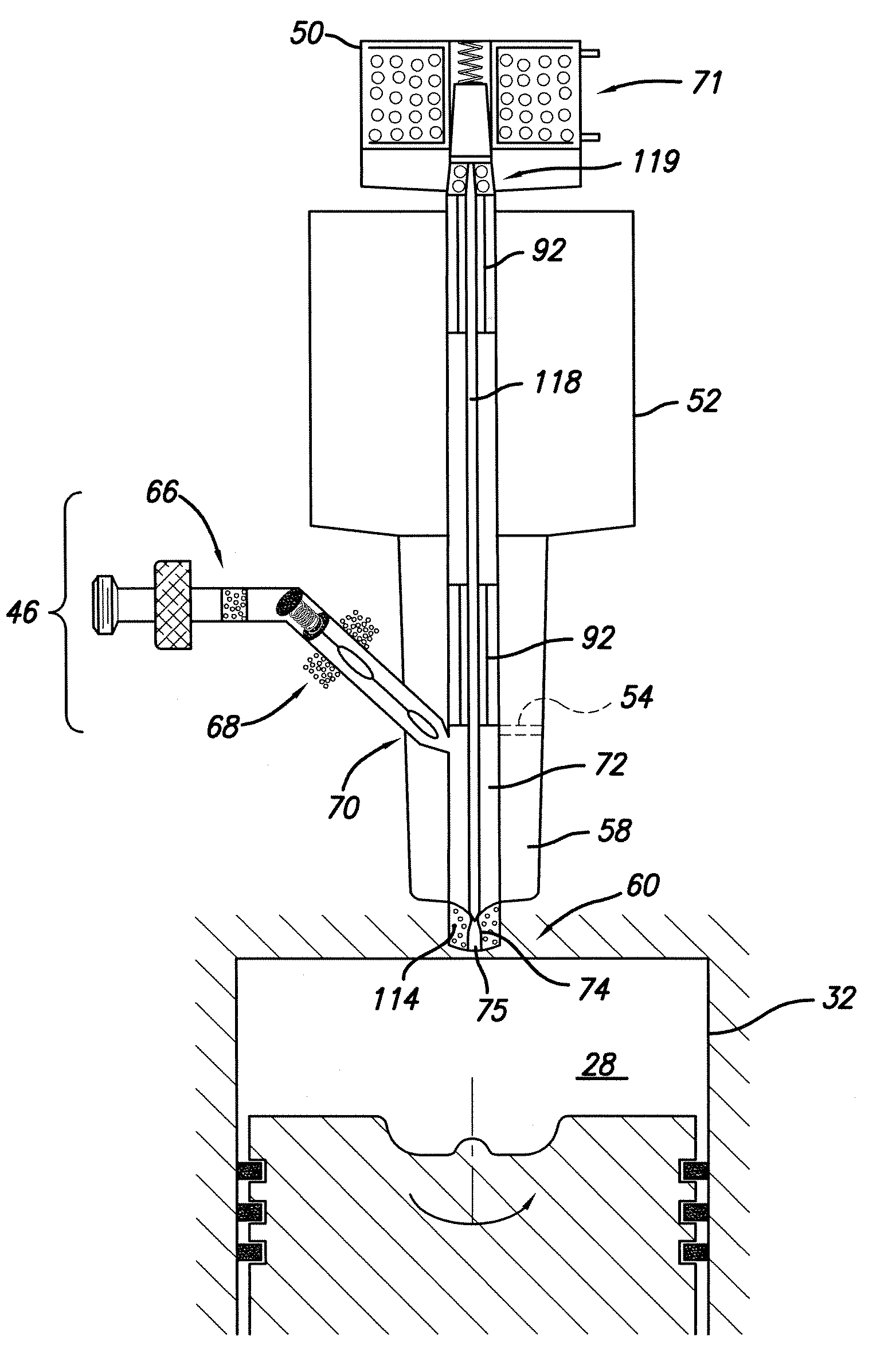 Heated catalyzed fuel injector for injection ignition engines