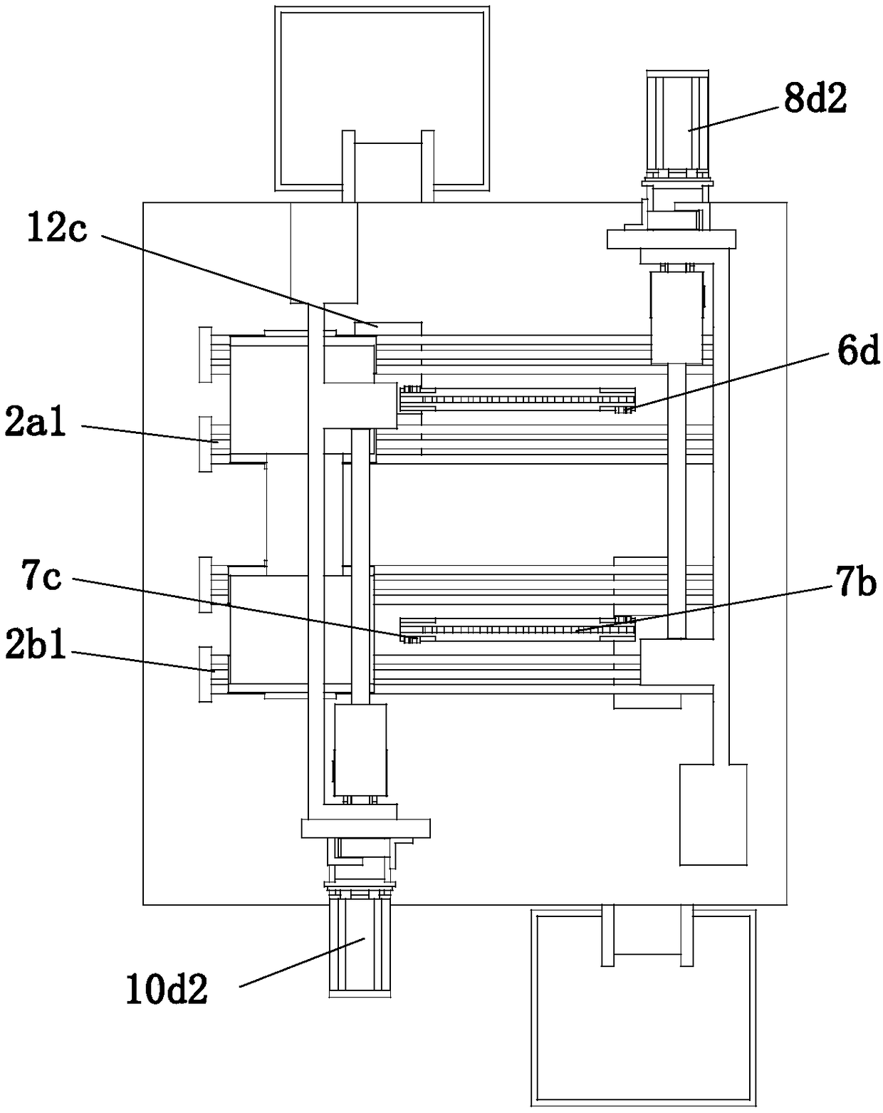 Automatic slot broaching machine for lock container and slot broaching process of automatic slot broaching machine