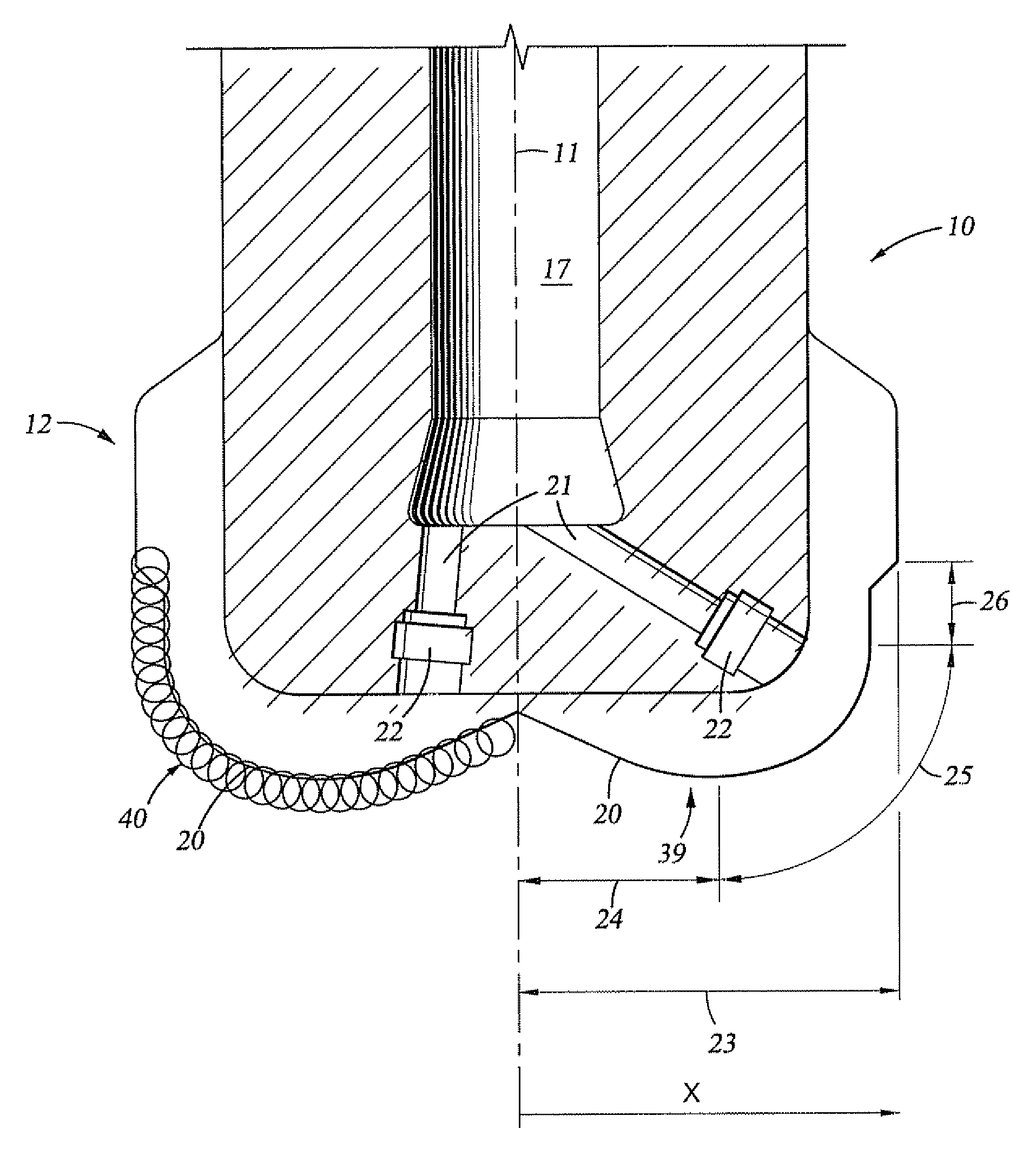 Fixed Cutter Bit With Centrally Positioned Backup Cutter Elements