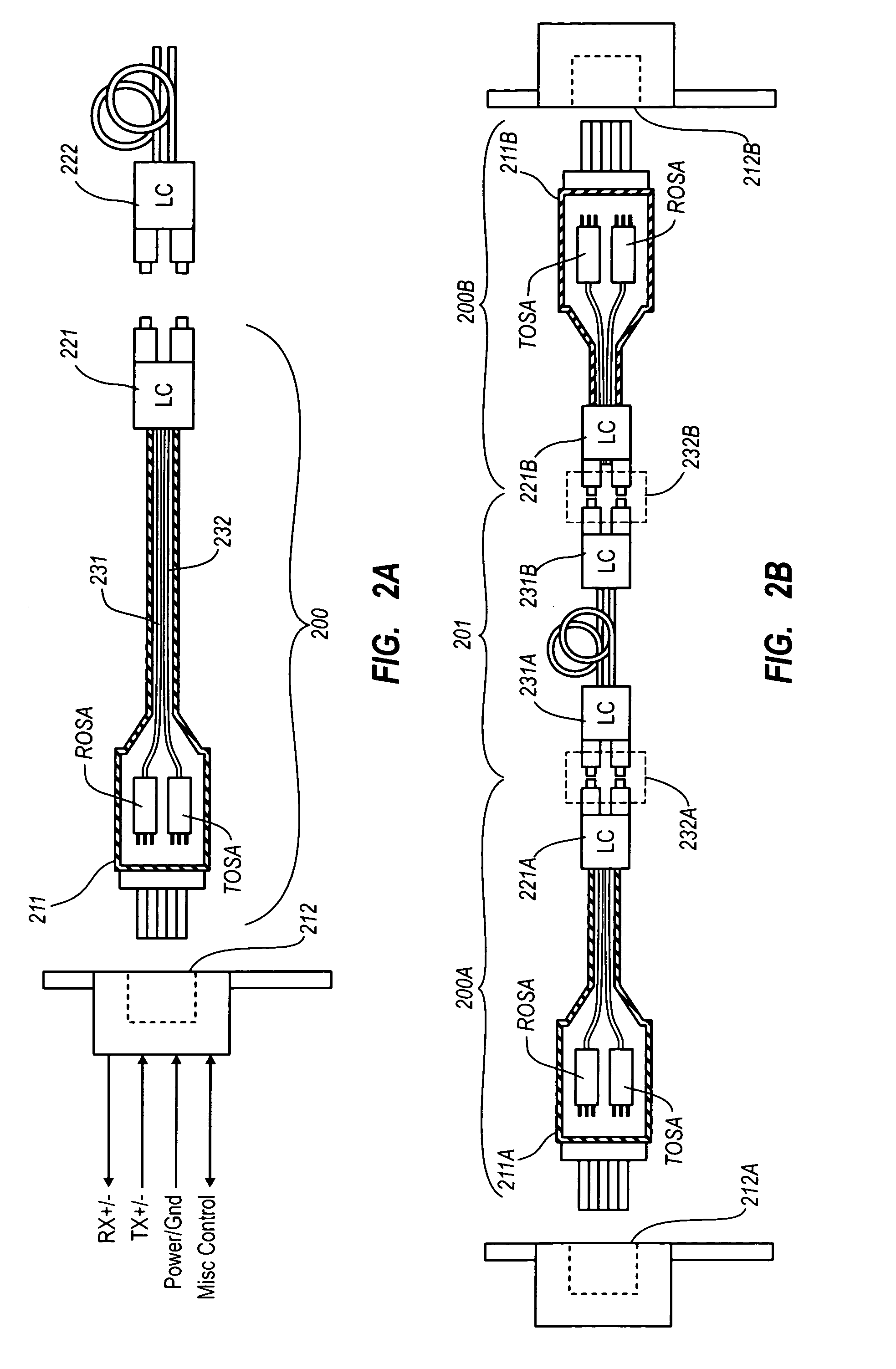 Active optical cable electrical adaptor