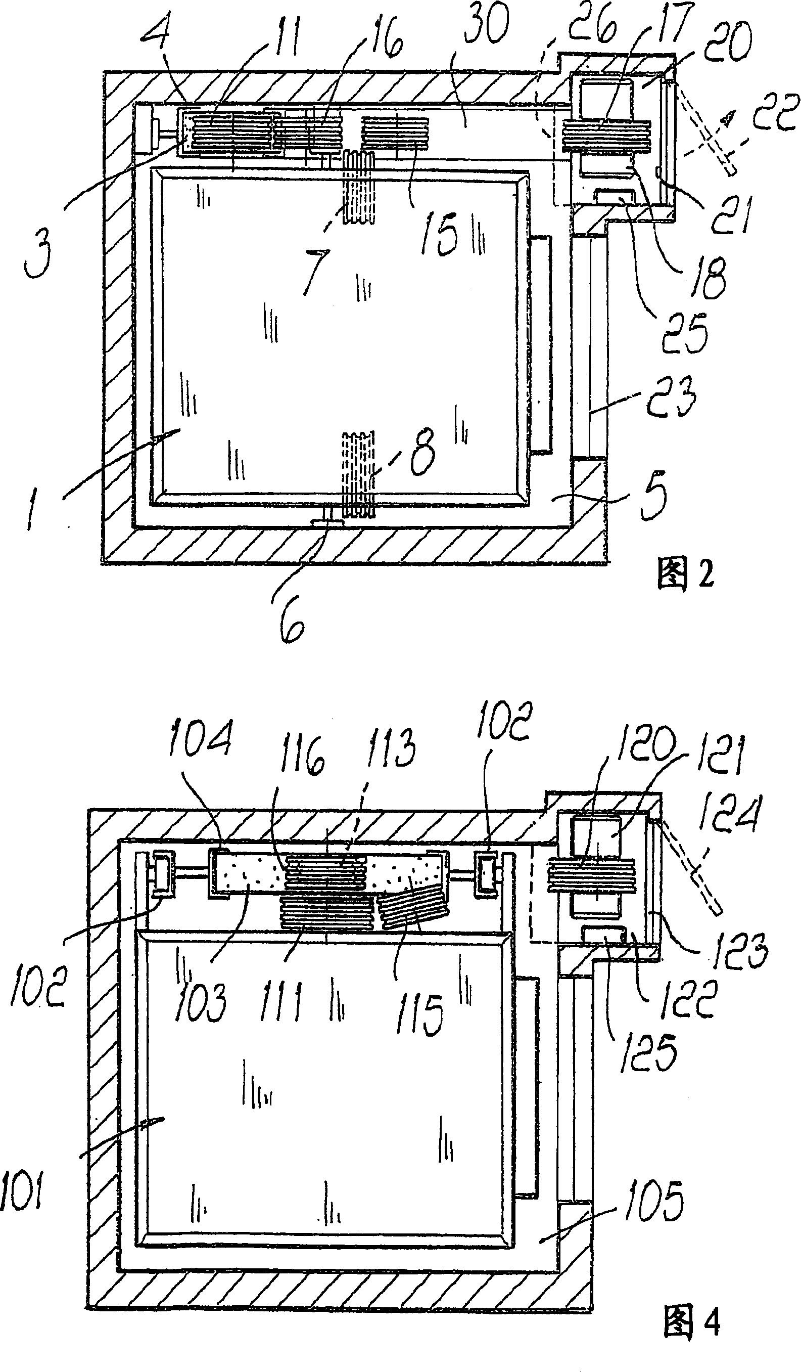 Machine-room-less traction sheave elevator