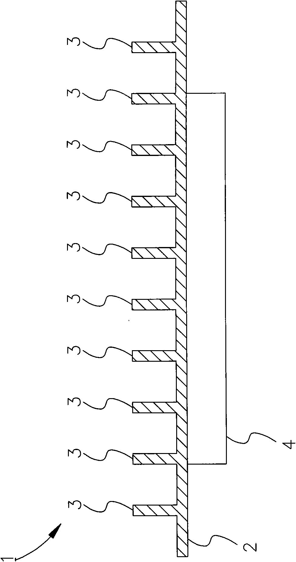 Radiating structure and molding method thereof